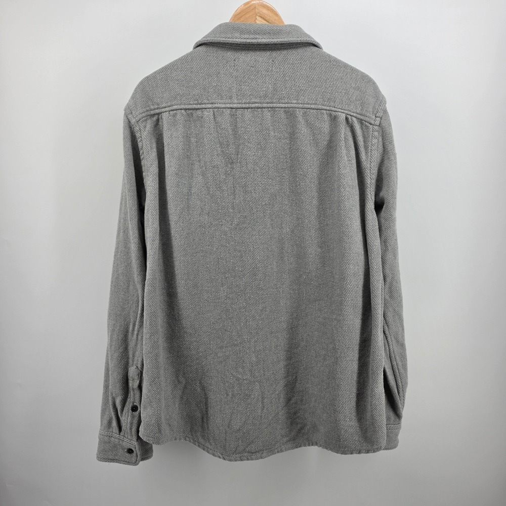 Outerknown Blanket Shirt Mens XL Gray Organic Cotton Heavy Twill Button Down - Picture 2 of 11